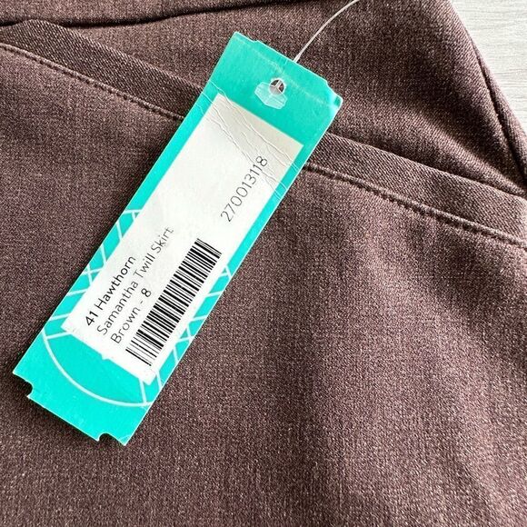 41 HAWTHORN Samantha Twill Skirt Brown 8 NWT Stitch Fix - Picture 5 of 7